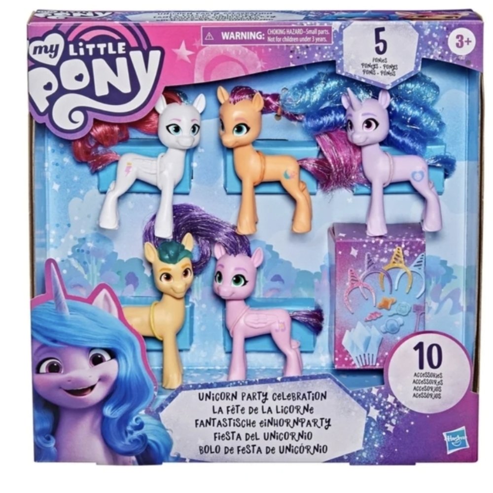 My Little Pony Unicorn Party Celebration Set Figure Sunny Izzy Zipp Petals Hair
